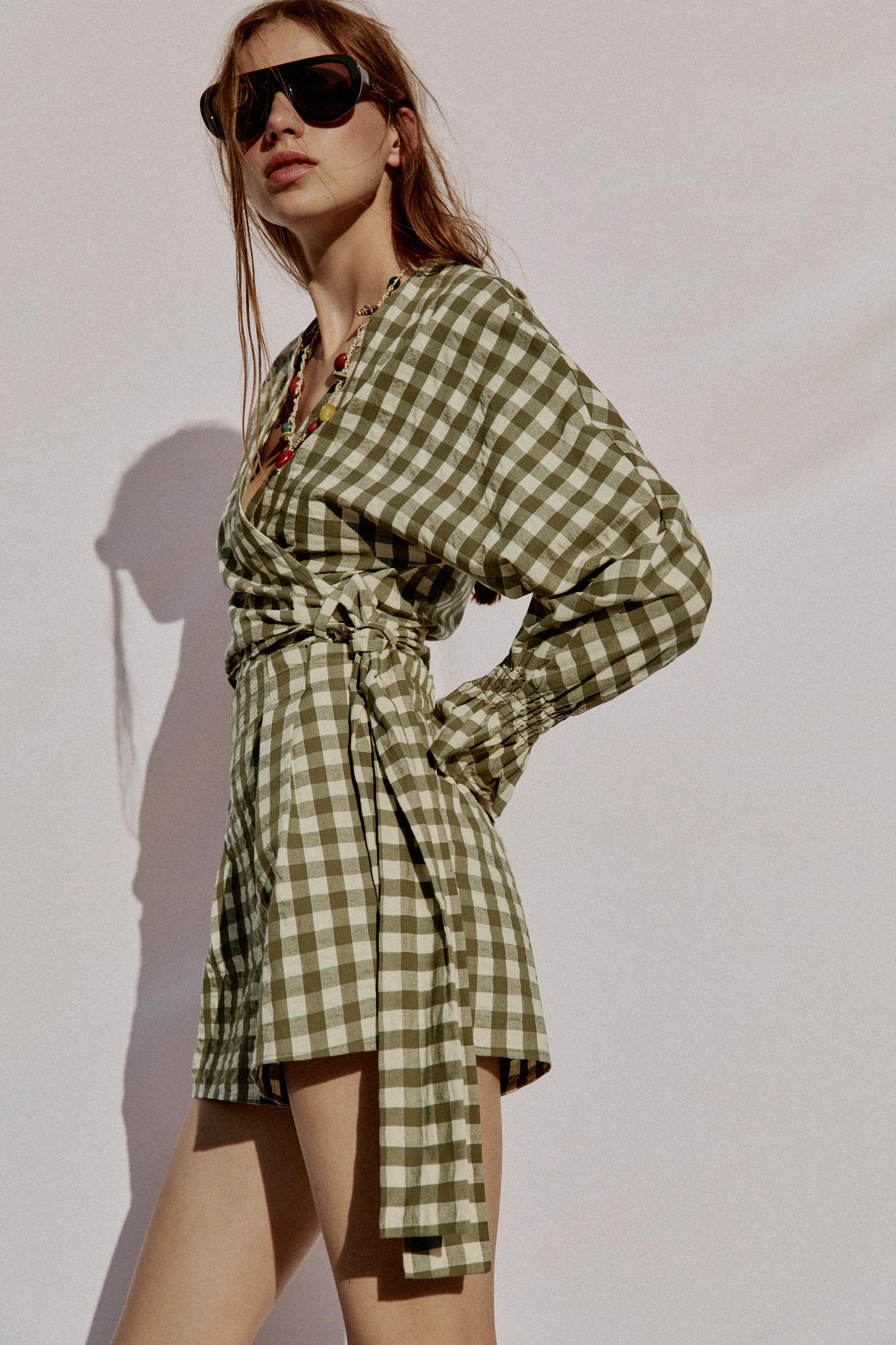 VESTE À NŒUD CARREAUX VICHY